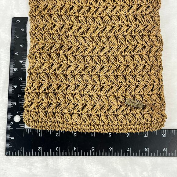 Cappelli Straworld Woven Crossbody Bag Brown Raffia Boho Festival 8x10 Zip Strap - Picture 11 of 14